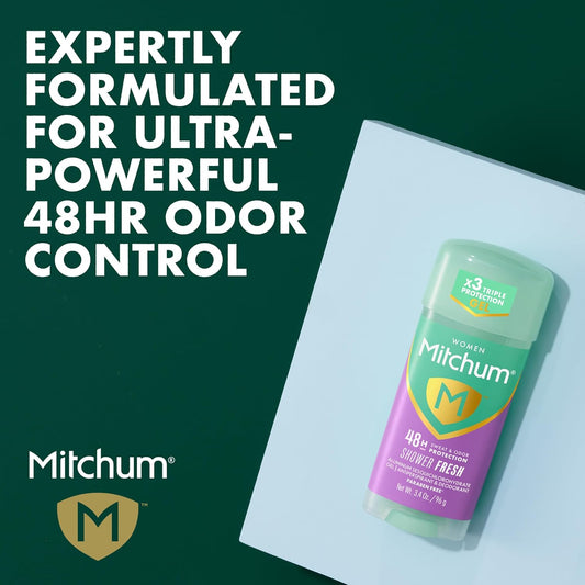 Mitchum Women’S Triple Odor Protection Antiperspirant & Deodorant Gel, Powder Fresh, 48Hr Protection, 2.25 Oz