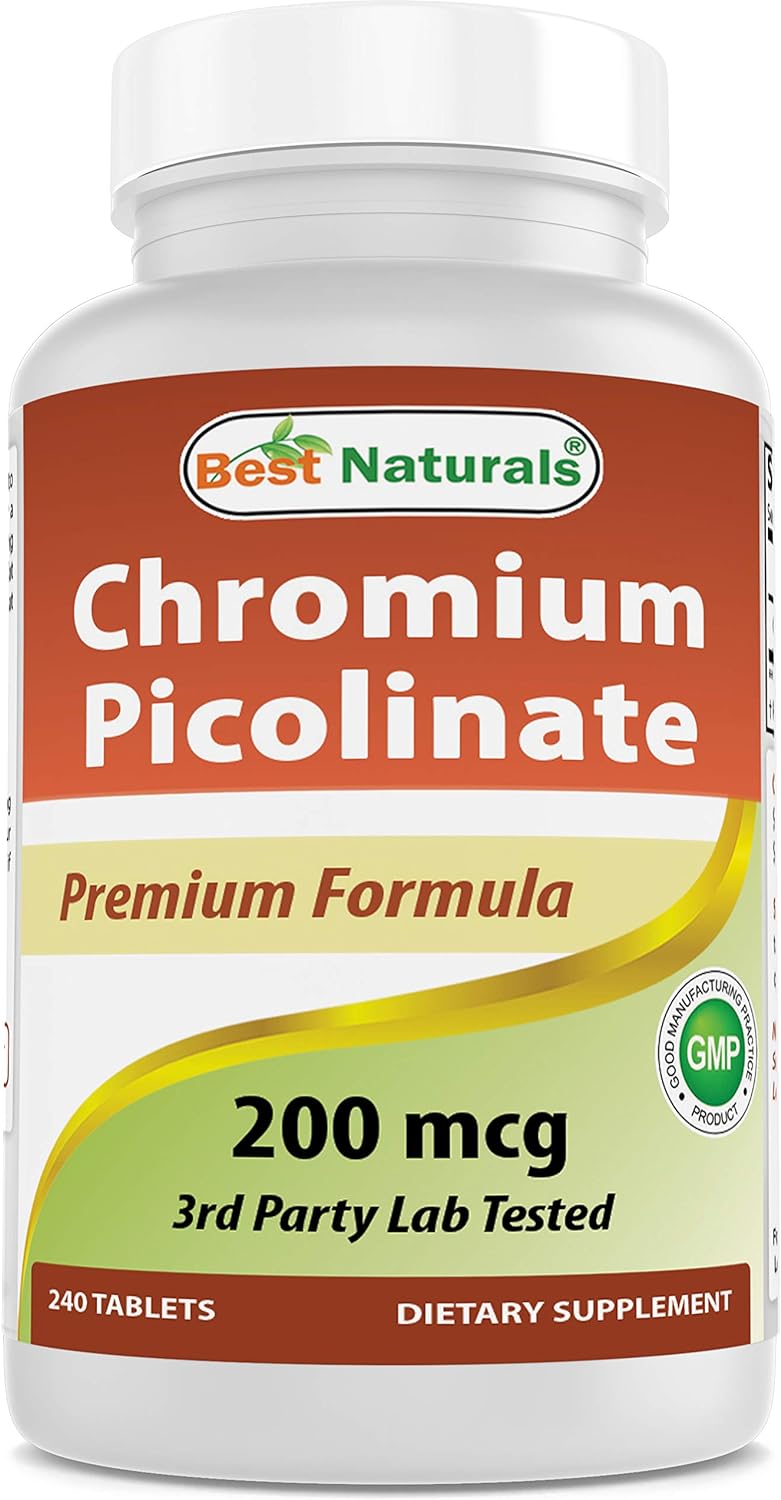 Best Naturals Chromium Picolinate Tablet, 200 mcg, 240 Count