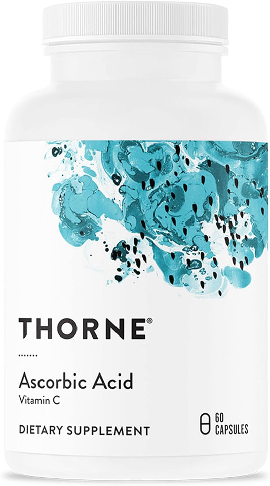 Thorne Immune & Wellness Support Bundle - Asorbic Acid & Vitamin D-5000 - Antioxidant & Immune Function - 60 Servings