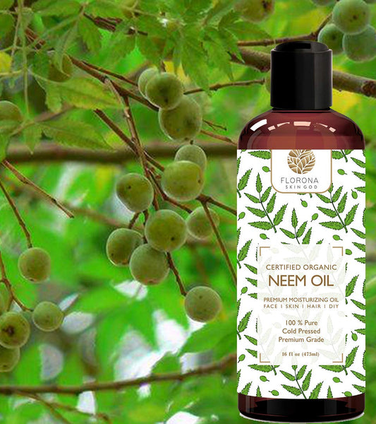Florona Neem Oil Usda Organic - 16 Fl Oz For Hair Care, Skin Care, Aromatherapy, Soap Making : Health & Household