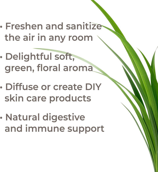Plant Therapy Organic Palmarosa Essential Oil 10 Ml (1/3 Oz) 100% Pure, Undiluted, Therapeutic Grade