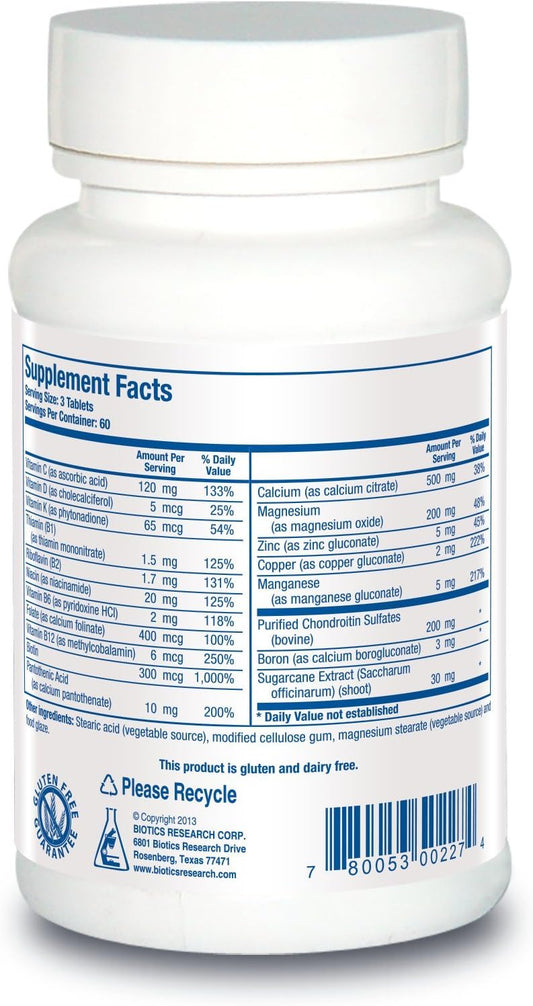 Biotics Research Osteo B Plus Optimal Bone Health Support, Ca Mg K, Healthy Aging, Purified Chondroitin Sulfates 180 Tabs