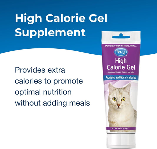 Pet-Ag High Calorie Gel Supplement For Cats - 3.5 Oz, Pack Of 2 - Chicken Flavor - Provides Extra Calories For Cats 8 Weeks And Older - Easy To Digest