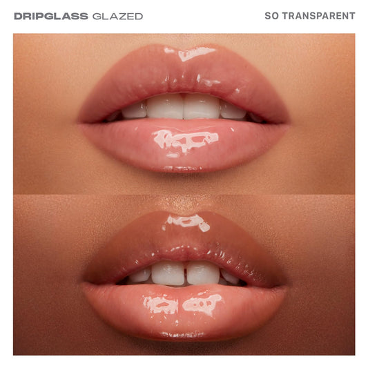 Morphe Dripglass High Shine Lip Gloss - Glazed, Semi-Sheer & Nourishing Lip Makeup - Buildable Formula Infused With Plant-Derived Squalane & Vitamin E - Beige Beam (0.13 Oz)