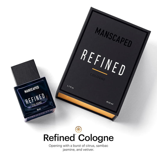 Manscaped® Refined® Cologne, Men'S Eau De Toilette Body Spray With Burst Of Citrus, Sambac Jasmine, Vetiver, Paraben-Free, 50Ml