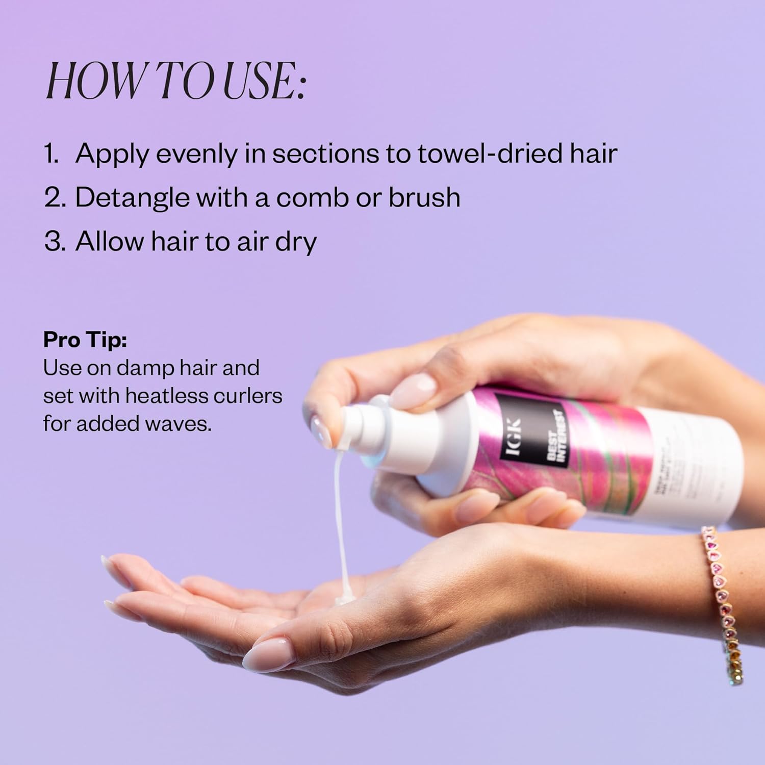 Igk Best Interest Bond Building Air Dry Styling Cream : Beauty & Personal Care