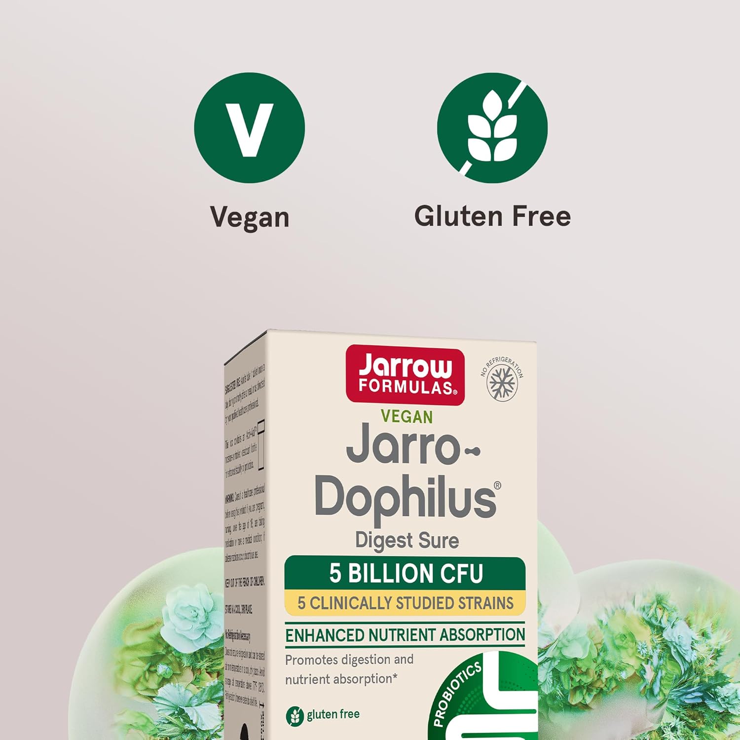 Jarrow Formulas® Jarro-Dophilus® Digest Sure Tablets, 5 Billion Cfu Supplement For Immune Support, 30 Bilayer Tablets, 30 Day Supply : Health & Household