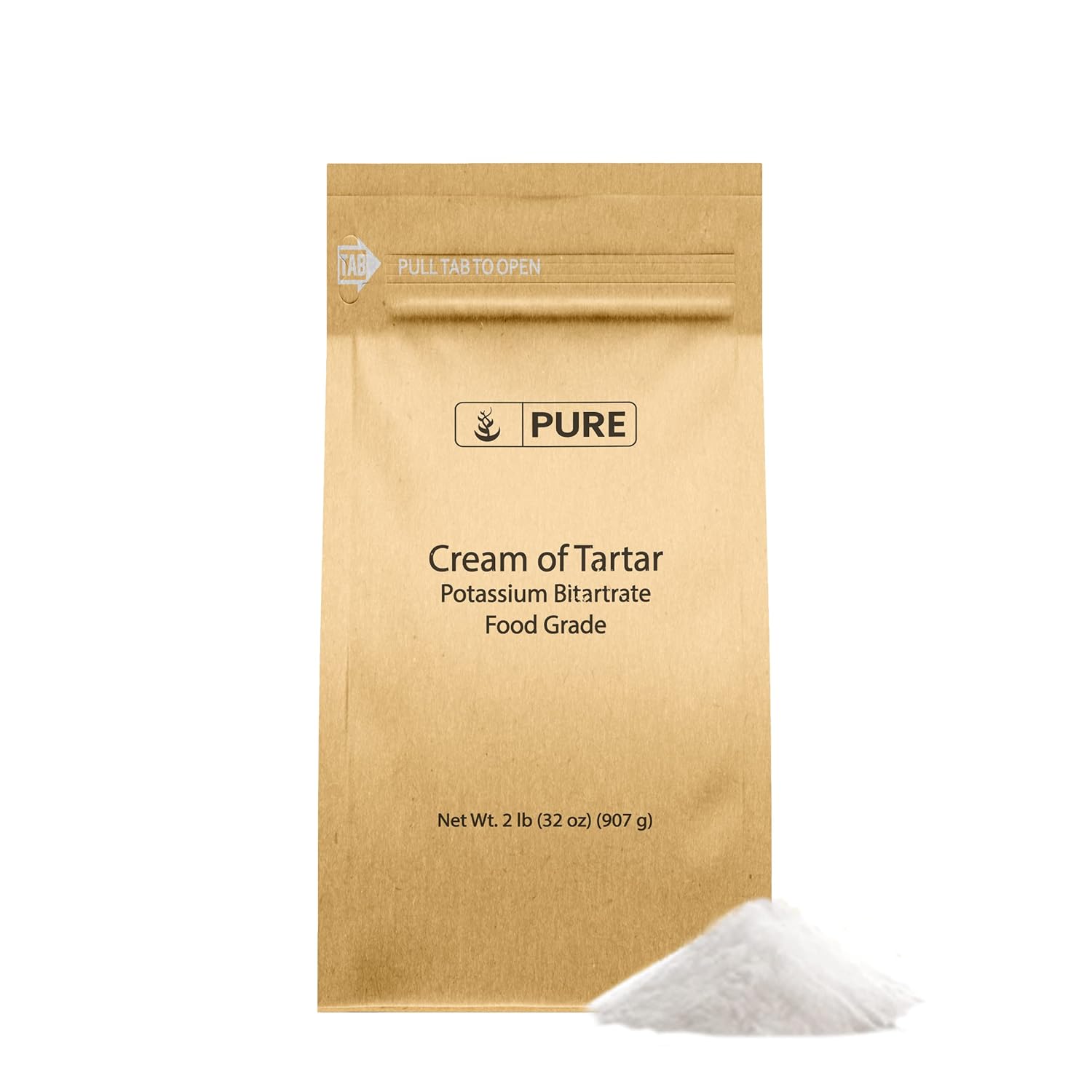 Pure Original Ingredients Cream Of Tartar (2 Lb) Pure & Natural, Baking & Cleaning, Diy Bath Bombs & More, Eco-Friendly Packaging