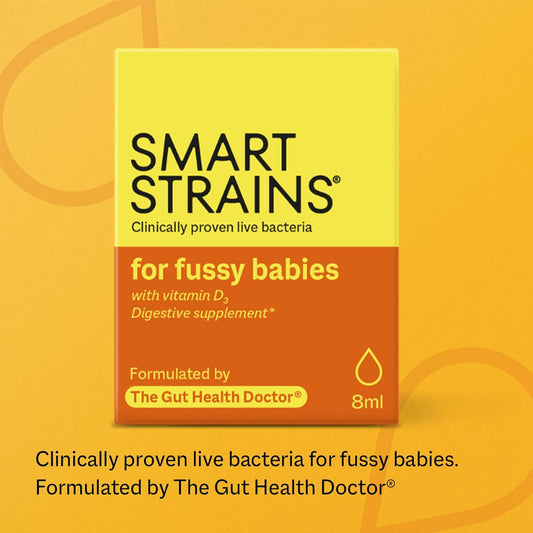 Smart Strains Baby & Toddler Probiotic Drops - Clinically Proven Live Bacteria And Immune Support, Formulated By The Gut Health Doctor | 1 Billion Bb-12 Bacterial Cultures & Vitamin D3 | 28 Doses