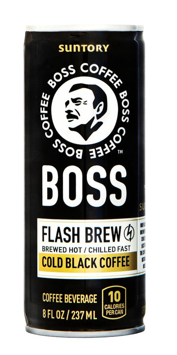 Boss Coffee By Suntory - Japanese Flash Brew Original Black Coffee, 8Oz 12 Pack, Imported From Japan, Espresso Doubleshot, Ready To Drink, Keto Friendly, Vegan, No Sugar, No Dairy