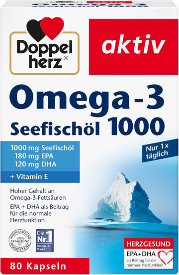 Double Heart Seefischöl Omega3 1000 Mg (Pack Of 80)