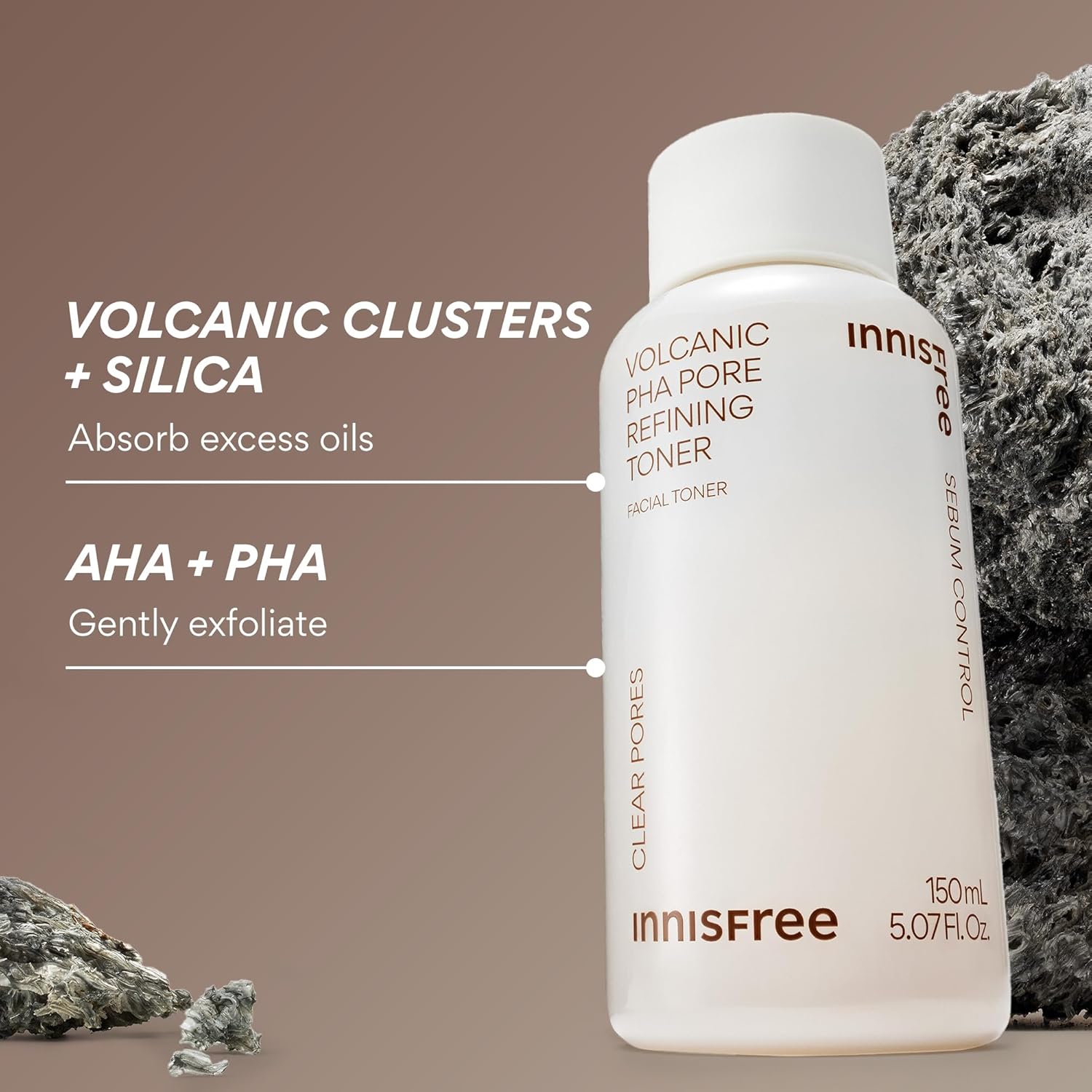 Innisfree Volcanic Pha Toner, Korean Skincare With Aha & Bha, Refines Texture, Controls Oil, Exfoliating Face Treatment : Beauty & Personal Care
