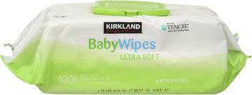 KirklandBaby Wipes Unscented Ultra Soft with Flip top Lid, 100 Count