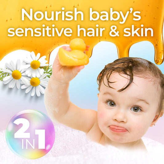 Tio Nacho Tio Nachito Royal Baby Hair and Body Shampoo with Royal Jelly & Chamomile - Hypoallergenic, Gentle, Tear Free Baby Body Wash, 13.5 fl oz Each