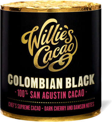 Willie'S Cacao - 100% Cacao - Venezuelan Black 100% Carenero Cacao - 180G- Nutty Spicy Notes - For Cooking, Baking, Drinks - Vegan & No Added Sugar