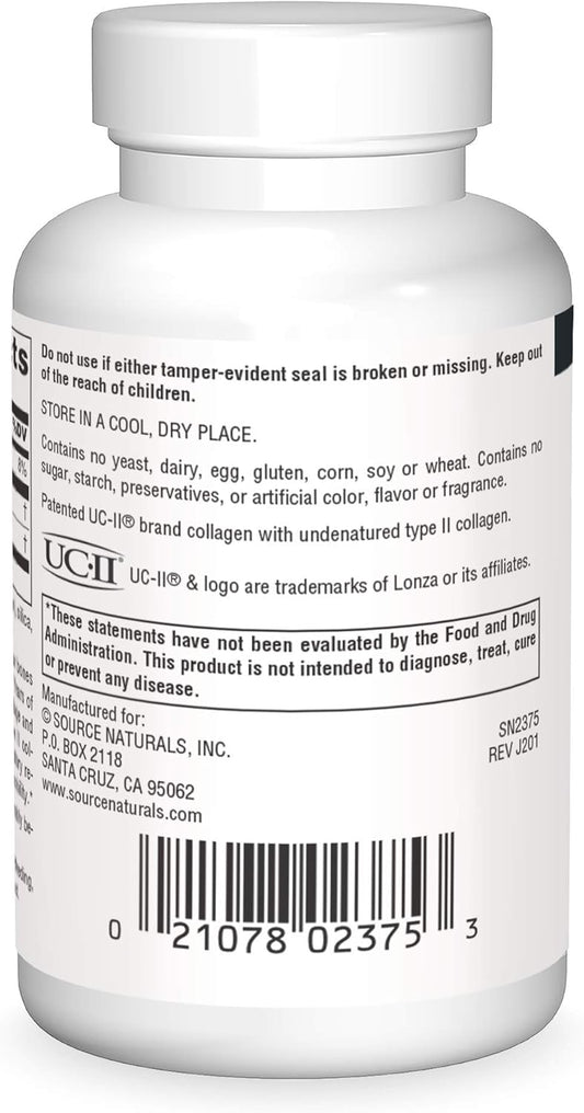 Source Naturals Uc-Ii, Undenatured Collagen Joint Comfort* 40 Mg - 60 Capsules