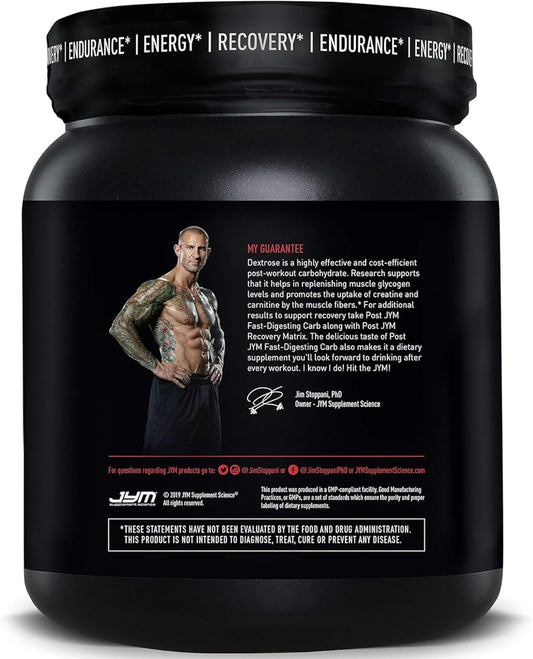Post Jym Carb Fast Digesting Post Workout Recovery Powder | Pure Dextrose, Glycogen Replenishment, Athletic Performance, Muscle Growth | Rainbow Sherbet 30 Servings