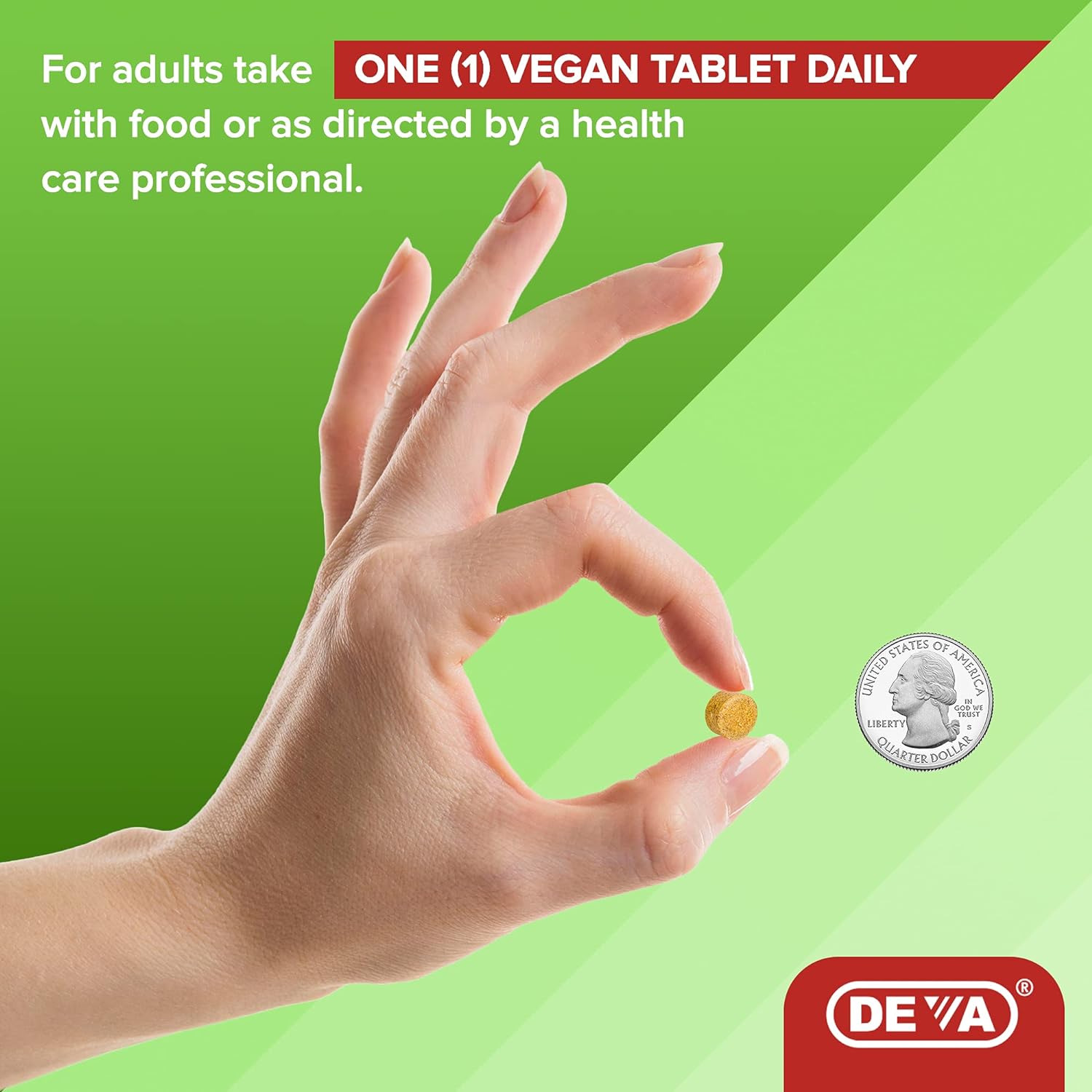 DEVA Tiny Tablets Vegan Multivitamins for Women & Men, Multivitamin Iron Free, Mineral Supplement, Vitamin C, Vitamin B Complex, Vitamin B12, Vitamin E, Zinc, Gluten free (2 Pack - 90 Tablets Ea) : Health & Household