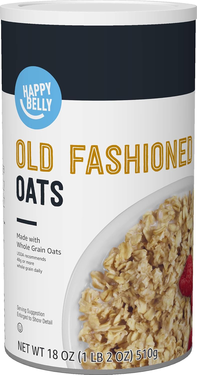 Amazon Brand - Happy Belly Old Fashioned Oats, 1.12 Pound (Pack Of 1)