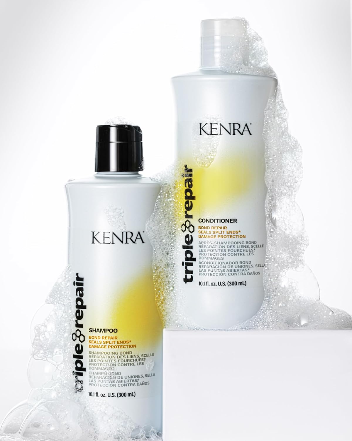 Kenra Triple Repair Conditioner | Targets & Repairs Weak or Broken Bonds | Split Ends | Damaged Hair | Bond Builder | Sulfate-Free | 10.1 fl. oz. : Beauty & Personal Care