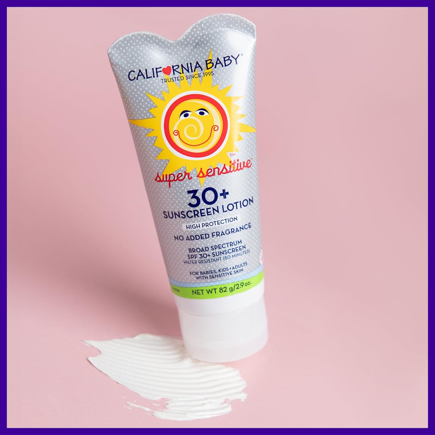 California Baby Super Sensitive Spf 30+ Sunscreen | Broad Spectrum | Titanium Dioxide | Hypoallergenic Unscented Mineral Sunscreen | 51 G / 1.8 Oz