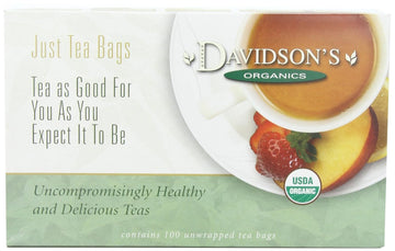 Davidson'S Organics, Tropical Green, 100-Count Unwrapped Tea Bags