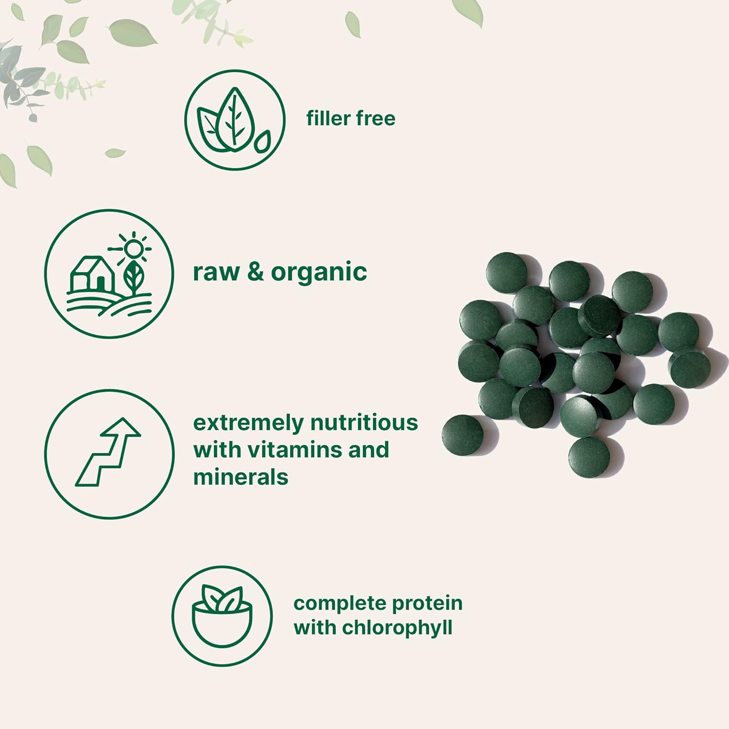 Micro Ingredients Organic Spirulina Supplement, 3000MG Per Serving, 720 Tablets (4 Month Supply), No Filler & Non-GMO, Rich in Vegan Protein, Vitamins & Prebiotics, Premium Spirulina Pills : Health & Household