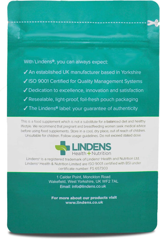 Lindens - L-Arginine 500Mg, 90 Capsules - Uk Made - Amino Acid With Vitamin C - Supports Nitric Oxide Levels, Contributes To Vascular Performance & Metabolism - Letterbox Friendly