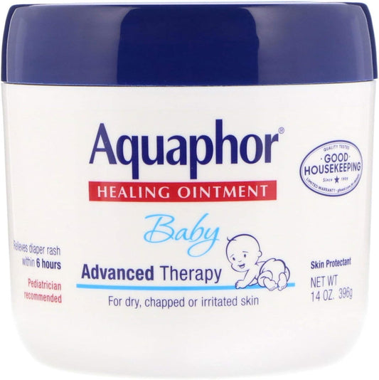 Aquaphor Baby Healing Ointment Advanced Therapy 14 Ounce Jar (414ml) (2 Pack) : Baby