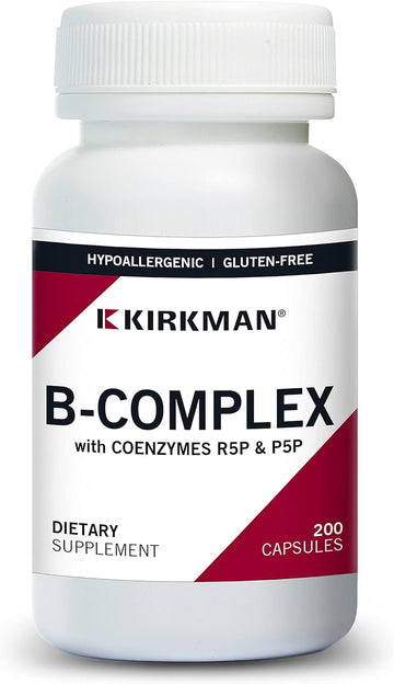 Kirkman B-Complex with CoEnzymes R5P & P5P - Hypoallergenic - 200 Vegetarian Capsules