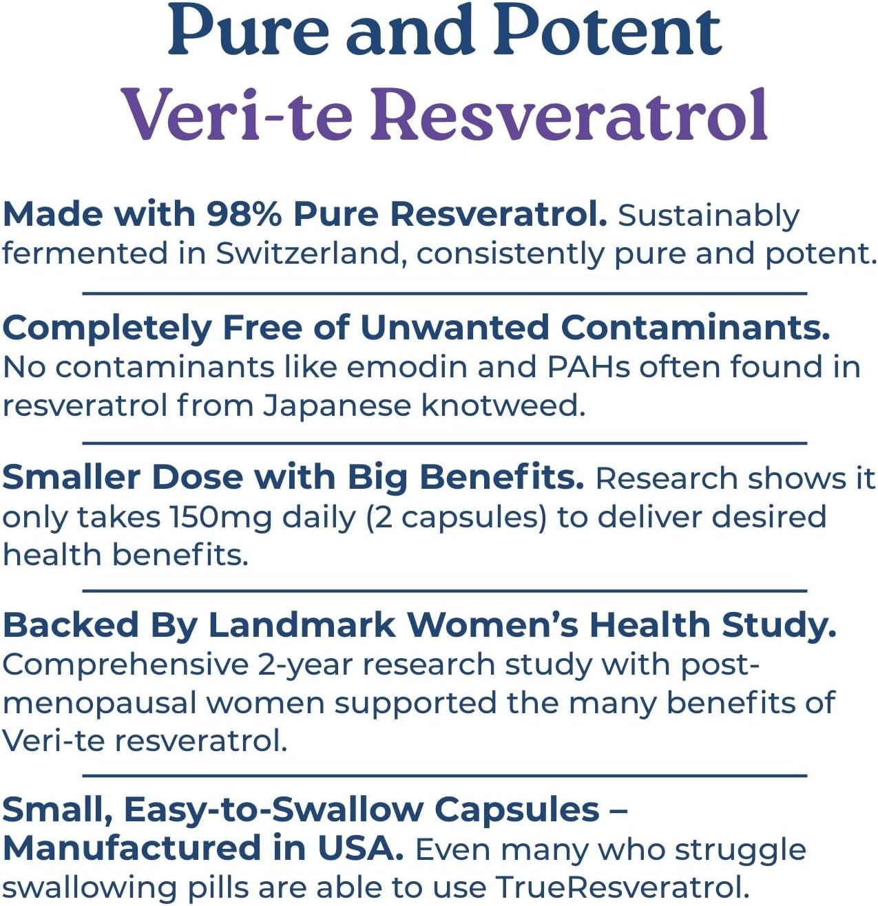 Naturecity Trueresveratrol – Resveratrol Supplement & Anti-Aging Support With 75Mg Trans-Resveratrol (98% Pure Veri-Te) For Heart, Immune, Bone & Cognitive Health | 60 Veggie Capsules