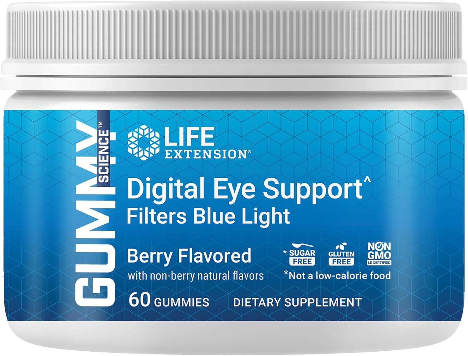 Life Extension Gummy Science Digital Eye Support - Lutein & Zeaxanthin Supplement For Eye Health Care - Marigold Extract Berry Flavor Gummies - Gluten Free, Non-Gmo, Sugar Free, Vegetarian - 60 Count