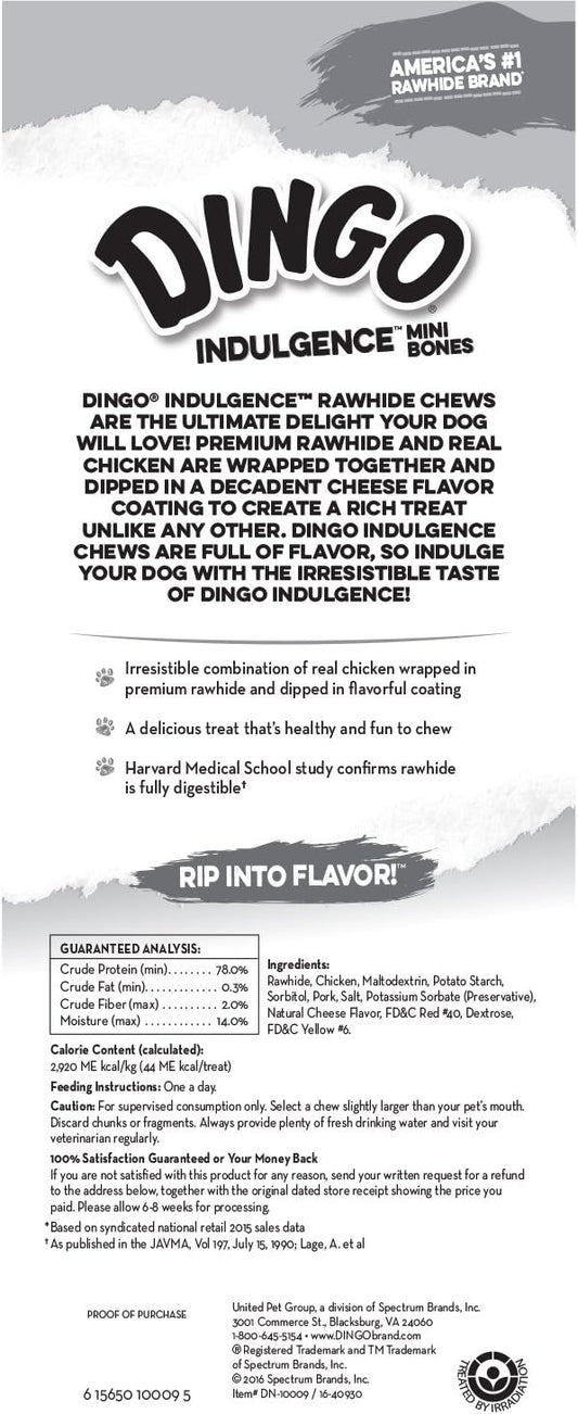 Dingo Indulgence Cheese Mini Bones, 7 Count