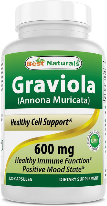 Best Naturals Graviola Capsules Annona Muricata, 600 mg, 120 Count