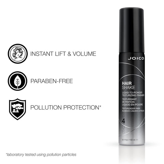 Joico Hair Shake Liquid-To-Powder Texturizing Finisher | For Most Hair Types | Long-Lasting Volume | Instant Lift | Quick Dry Finish | Protects Against Pollution | Paraben Free