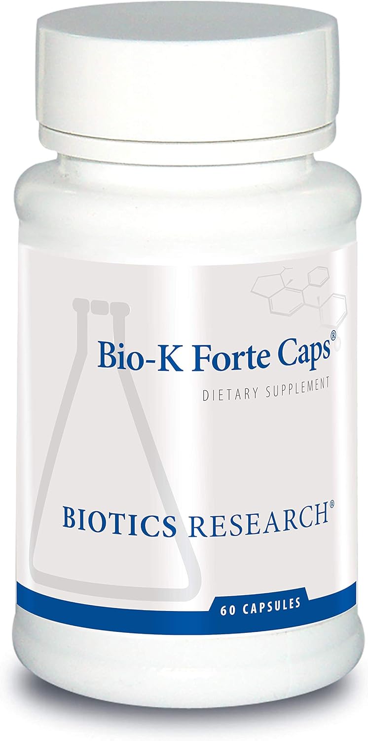 Biotics Research Bio K Forte Caps ? Vitamin K as meaquinone 7, phytonadione, Combination K1 MK 7 in a 10:1 Ratio. High Potency Vitamin K with SOD and Catalase 60 Capsules