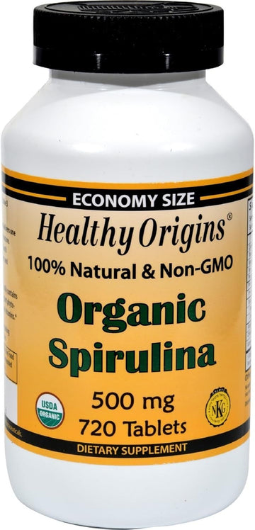 Healthy Origins - Organic Non-GMO Spirulina 500 mg. - 720 Tablet(s)