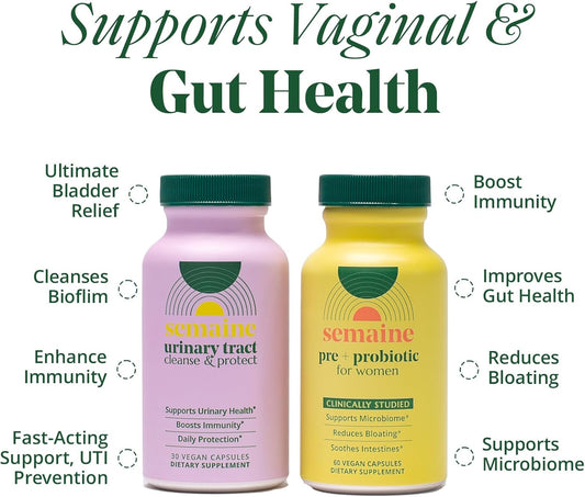 Vaginal Health Bundle – Protection For Gut, Vaginal, And Bladder Health. Prevent & Soothe Utis, Yeast Infections, And Digestion. Sensitive Tummy Approved | 1 Month Supply