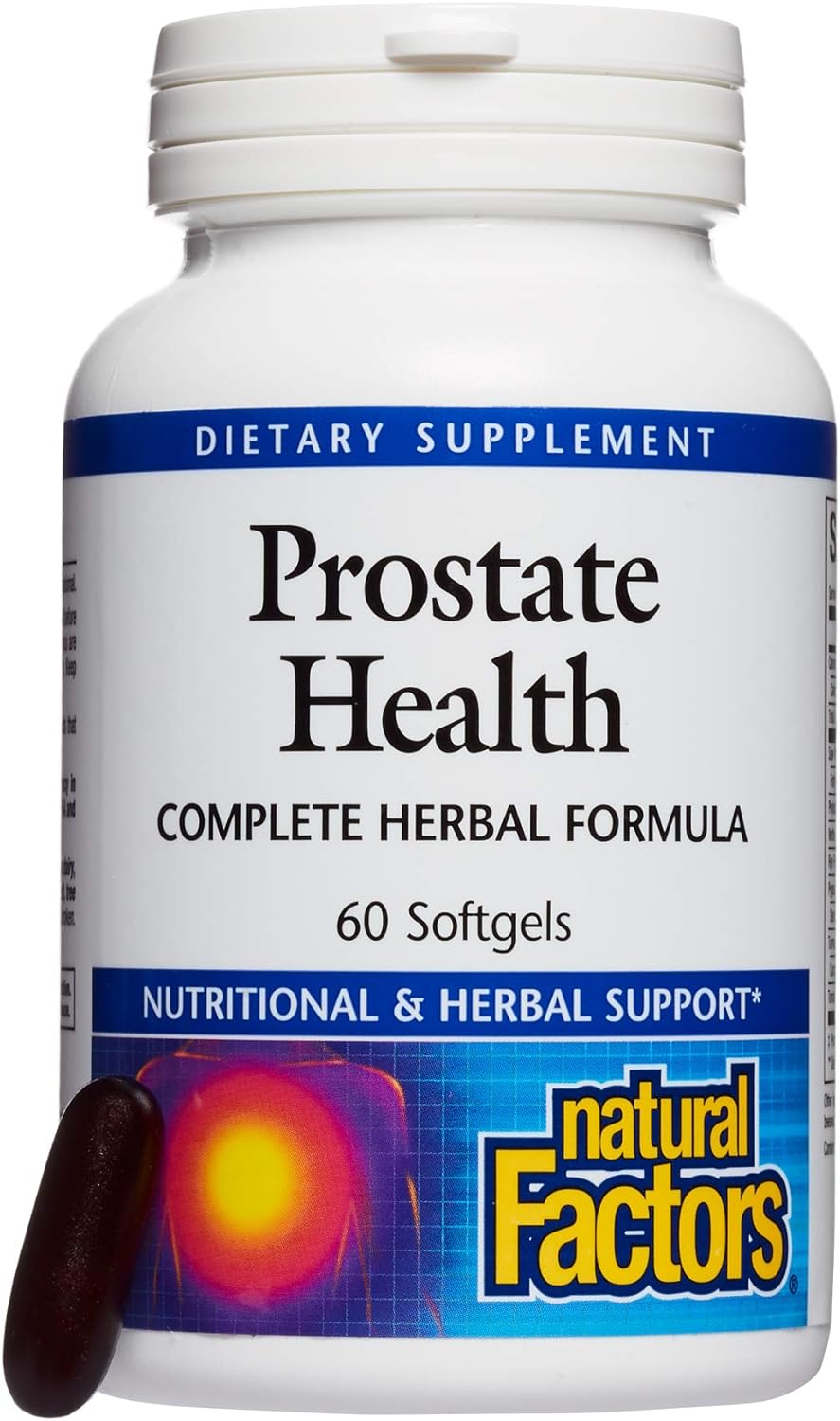 Natural Factors, Prostate Health Formula, Herbal Support For A Healthy Prostate With Saw Palmetto And Turmeric, 60 Softgel (60 Servings)