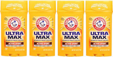 Arm & Hammer Arm And Hammer Ultramax Antiperspirant Deodorant, Invisible Solid, Active Sport - 2.8 Oz (Pack Of 4)