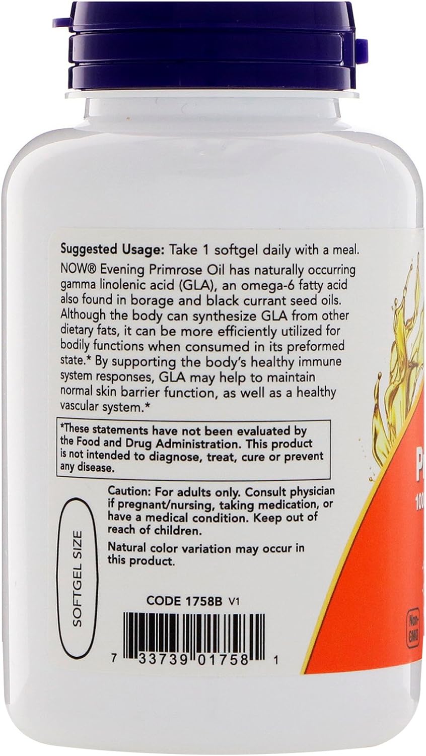 NOW Foods Supplements, Evening Primrose Oil 1000 mg, Cold Pressed, Hexane Free, Vegan Formula, 90 Veg Softgels : Health & Household