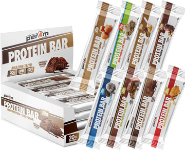 Per4M On-The-Go Protein Bar | High Protein, Low Sugar Bar With 20G Protein | Nutritional & Healthy Gym Snack Bar | Box Of 12 X 62G (Box, Mixed Flavours)
