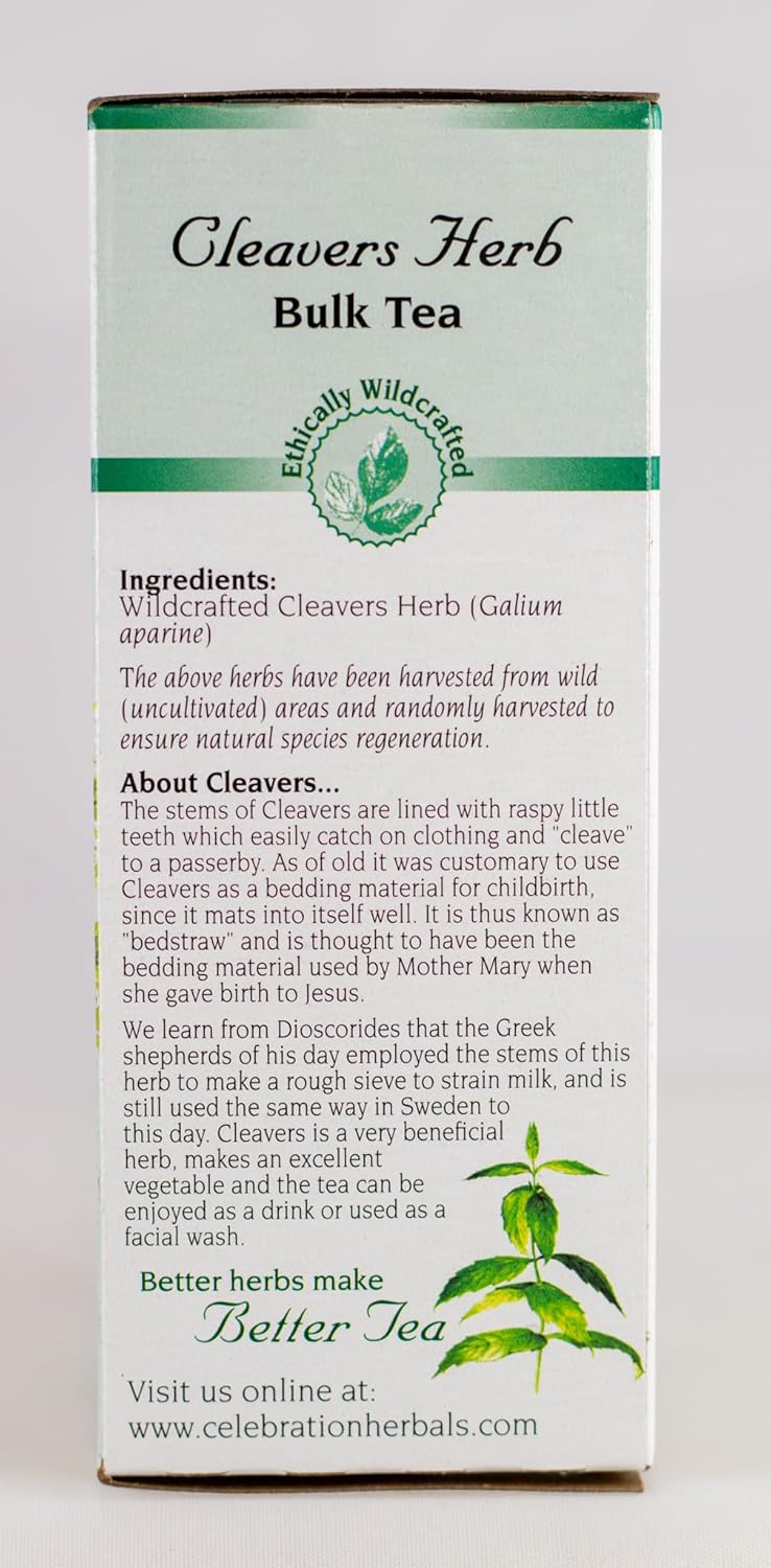 Celebration Herbals Cleavers Herb Wildcrafted 35 Gm, 0.02 Pound : Health & Household