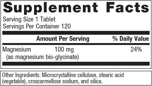 Metagenics Magnesium Glycinate - Highly Absorbable Magnesium - Magnesium Glycinate For Nervous System Support* - Gluten-Free - Non-Gmo - Vegetarian - 120 Tablets