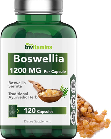 Boswellia Serrata Herbal Extract Capsules | 1200 Mg/Capsule (120 Capsules) | Joint Support Supplement* | Ayurvedic Herb: Indian Olibanum/Frankincense