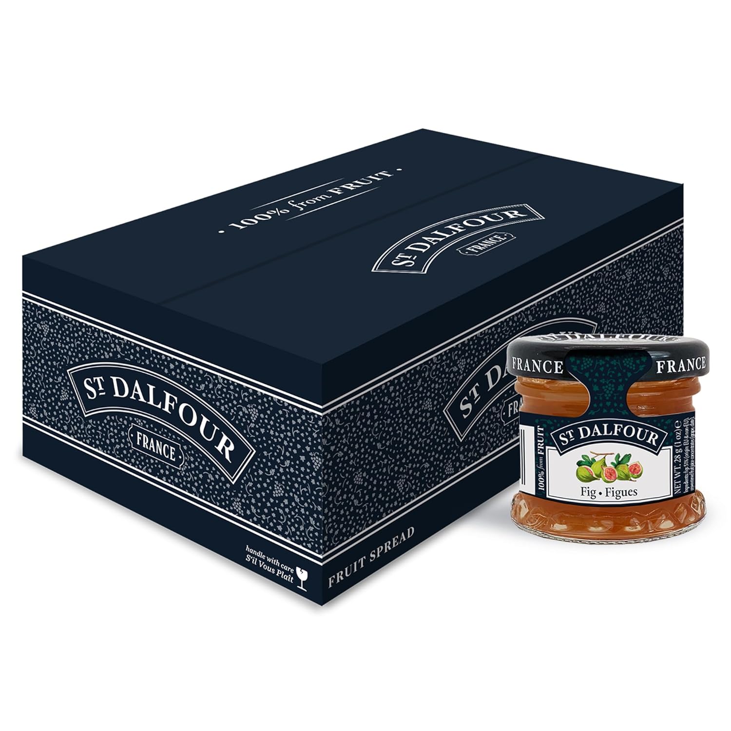 St. Dalfour Apple & Cinnamon Fruit Spread - 10Oz - 100% From Fruit & Cinnamon, No Artificial Ingredients, Non-Gmo, No Cane Sugars, All Natural, Made In France : Grocery & Gourmet Food