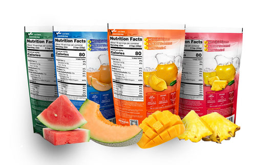 Drink Mix Variety Pack Of Aguas Frescas | Klass Watermelon, Cantaloupe, Mango & Pineapple Drink Flavors | From Natural Sources, No Artificial Flavors, With Vitamin C (Makes 7 To 9 Quarts) 14.1 Oz Family Pack (4-Pack)