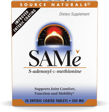 Source Naturals Same, Supports Joint Comfort, 400Mg Per Serving - 20 Enteric Coated Tablets