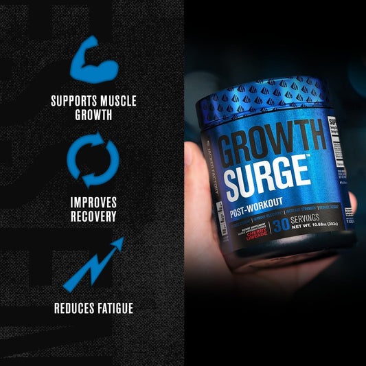 Jacked Factory Growth Surge Creatine Post Workout W/L-Carnitine - Daily Muscle Builder & Recovery Supplement With Creatine Monohydrate, Betaine, L-Carnitine L-Tartrate - 30 Servings, Fruit Punch