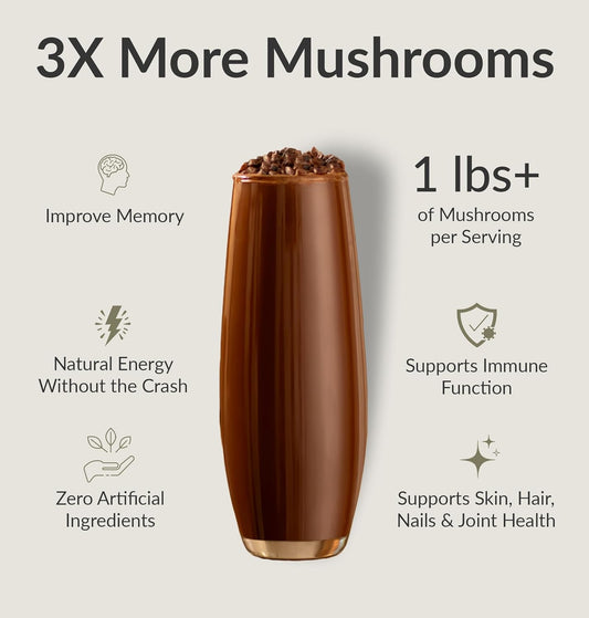 Bioptimizers Mushroom Coffee Alternative – Salted Caramel Drink – Lion’S Mane, Chaga, Reishi + Collagen Peptides For Focus, Energy & Gut Health – Adaptogenic Mushrooms & Mct Powder – 15 Servings